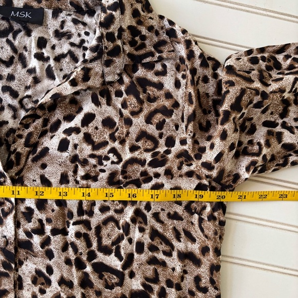 MSK Brown and Black Notched Collar Shirt Dress - Picture 8 of 9